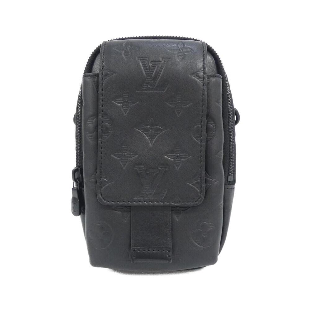 Louis Vuitton Monogram Shadow Double Phone Handbag Pouch M81323 Shoulder Bag